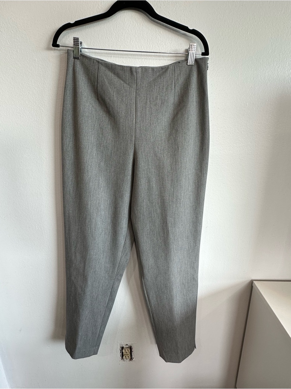 Talbots Stretch Dress Pants Gray Straight Leg Career Slacks Women’s Size 12